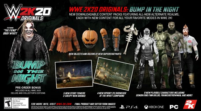 News: WWE 2K20 Announces Pre-Order Bonuses And WWE 2K20 Originals “Bump In The Night” Pack