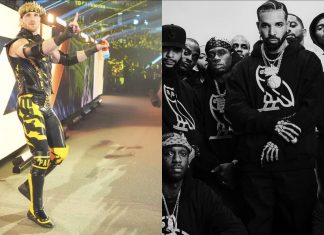 News: Drake Attends Elimination Chamber Event, Logan Paul Writes “OVO” On Chamber Glass