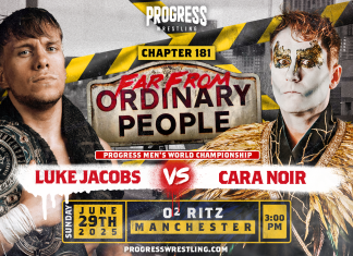 News: PROGRESS Men’s World Championship Luke Jacobs Vs Cara Noir Set Chapter 181 “Far From Ordinary People”